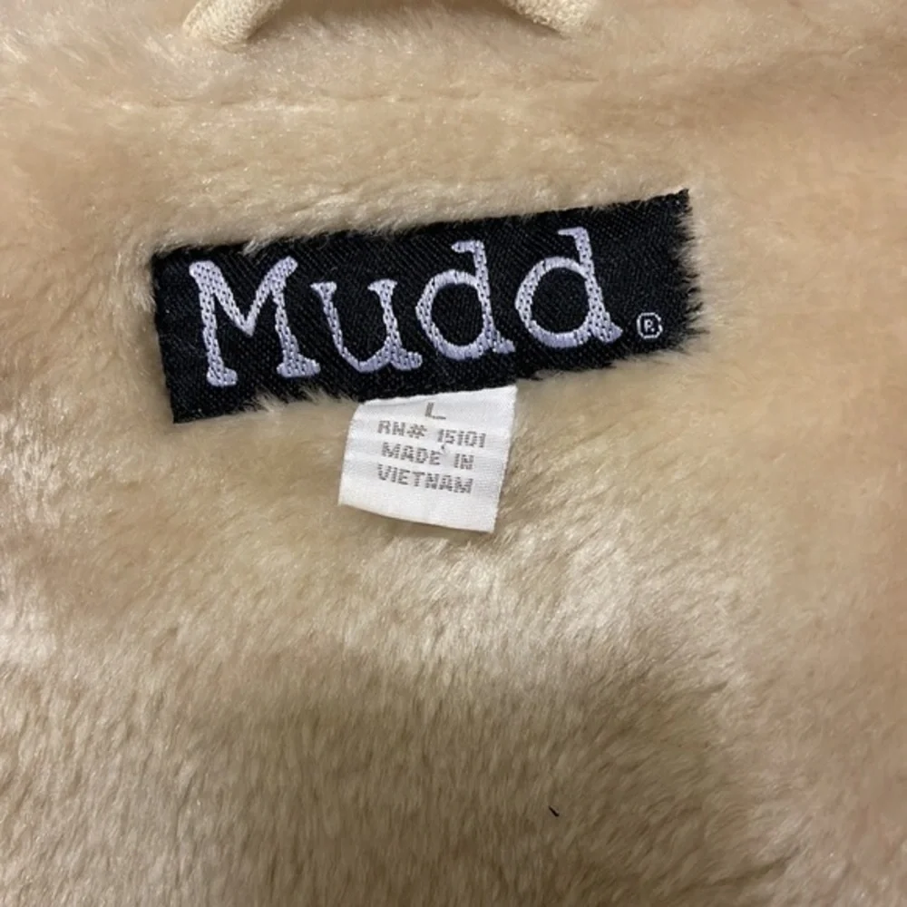 Mudd faux fur faux suede‎ button up trench jacket